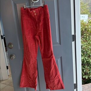 We The Free Brick Red  Corduroy Trousers